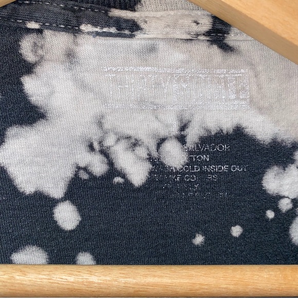 🛹Bleach Dyed Tee with Skeleton Graphic, Adult Large - Picture 5 of 6